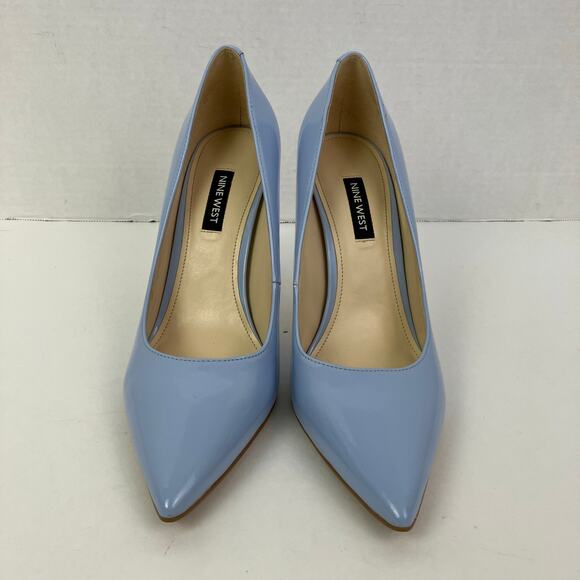 Nine West Sz 8M Ezra Pointy Toe Pumps
Light Blue Patent Stiletto Heels - Picture 5 of 16